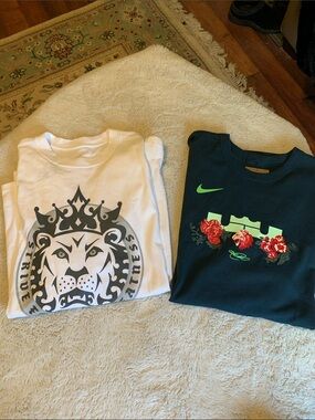 The Nike Tee LeBron Graphic shirts King James Lion Basketball’s  back-to-school